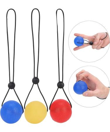 Secure Stress Balls on a String 3 Pieces Hand Exercise Balls - Ideal for Stress Relief Strengthening Hand Training Elderly Rehabilitation Training & Massage Silicone Squeeze Balls - Buy Online on GoSupps.com