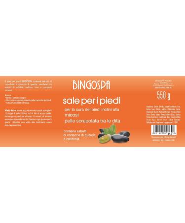 BingoSpa Foot salt for the care of feet prone to fungal infections and chapped skin between the toes 550g BINGOSPA - Buy Online on GoSupps.com