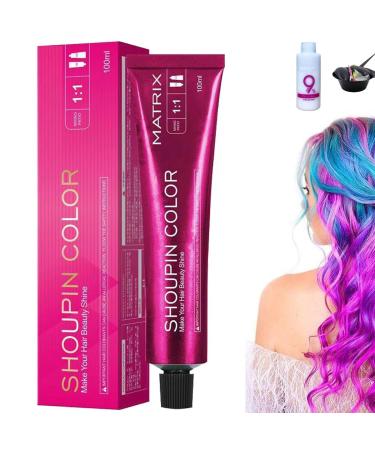 Shouping Color Tinte, Shoupin Color Hair Dye, Shoupin Hair Coloring Shampoo, No Bleaching Hair Nourishing Coloring Hair Dye, Diy Fashion Hair Dye Permanent For Men And Women