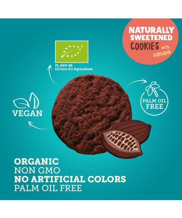  SUPER FUDGiO SUPER FUDGiO Organic Cookies | Organic Vegan Naturally Sweetened Agave Cookies Palm Oil Free | Healthy Nibbling | 130g - Buy Online on GoSupps.com
