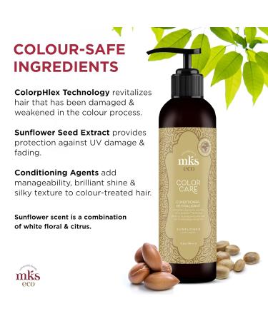 MKS Eco Color Care Conditioner - Sunflower Scent 10 fl oz | Protect Color Add Shine Vegan & Cruelty-Free with Argan & Hemp Oils - Buy Online on GoSupps.com
