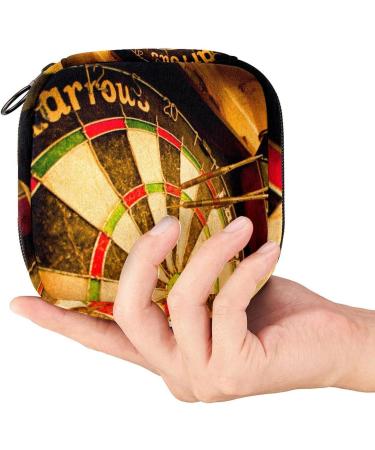 Menstrual Pad Bag with Zipper - Stylish Tampons Collection Bag for Women & Girls | Cool Sports Darts Design - Buy Online on GoSupps.com