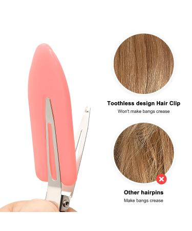 AMMON 8 Pcs No Bend Hair Clips - Salon Styling Creaseless Hair Clips for Women and Girls (4 Black 2 White 2 Pink) - Buy Online on GoSupps.com