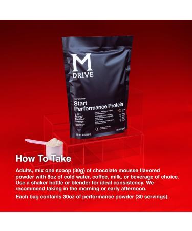 Mdrive Start 9-in-1 Complete Nutrition and Protein Shake Powder Supports Energy Strength Digestion Immune Health Nitric Oxide Recovery and Reduces Stress - Chocolate Mousse 31.7oz 30 Servings - Buy Online on GoSupps.com