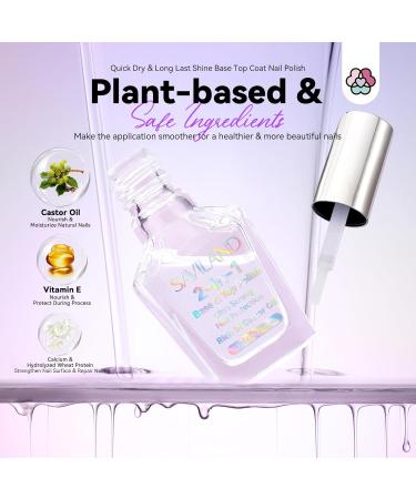 SAVILAND 2 in 1 Base Top Coat Nail Polish - Quick Dry Long Lasting Color Protection Smudge & Chip Resistant for Salon & Home Nail Art - Buy Online on GoSupps.com