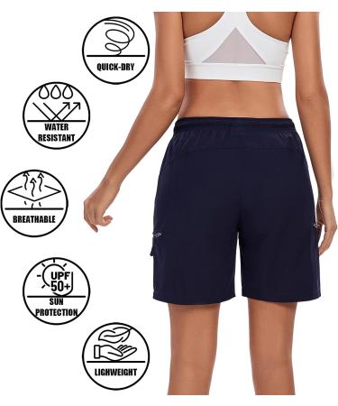 LXNMGO Women's 7 Quick Dry Hiking Shorts - Navy Blue, XL - Buy Online on GoSupps.com