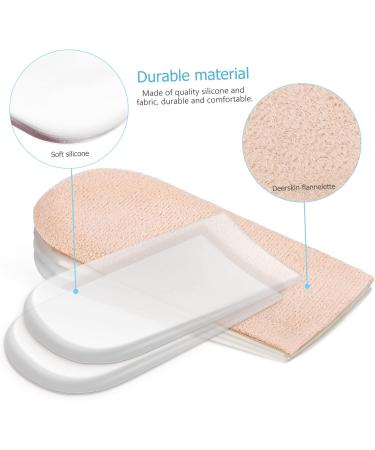 NOLITOY 4 Pairs Inner Height Increasing Insoles - Canvas Shoe Inserts for Men & Women | Invisible Heel Lift & Sneaker Comfort - Buy Online on GoSupps.com