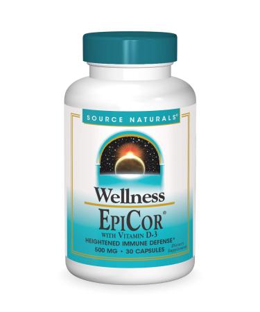 Source Naturals Wellness EpiCor with Vitamin D-3 500 mg 30 Capsules