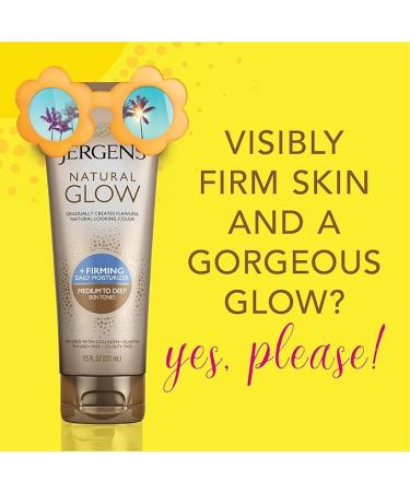 Jergens Natural Glow + Firming Daily Moisturizer Medium to Tan Skin Tones 7.5oz - Buy Online on GoSupps.com