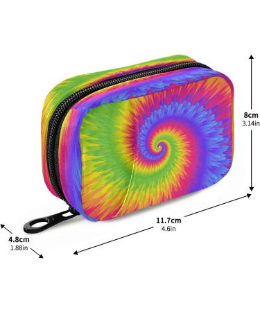 Weekly 7 Day Pill Case Bag - Travel Pill Organizer with 8 Small Pill Boxes | Colorful Tie Dye Design - Buy Online on GoSupps.com
