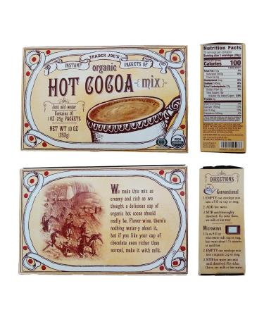 Trader Joe's Organic Hot Cocoa Winter Delight Bundle - 1 Box Organic Hot Cocoa & 4 Double Chocolate Stir Spoons with Mini Marshmallows - Buy Online on GoSupps.com