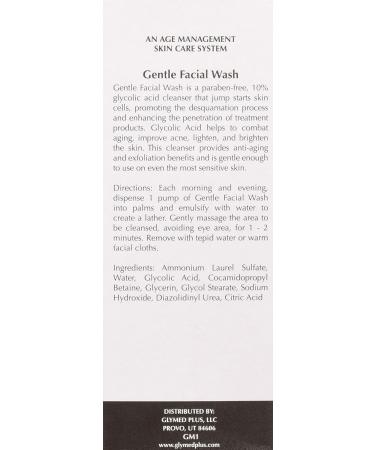 GlyMed Plus Age Management Gentle Facial Wash 8 oz - Rejuvenating Cleanser for All Skin Types | International Shipping Available - Buy Online on GoSupps.com