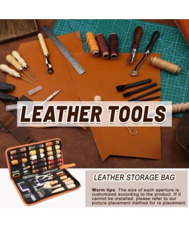 Leather Working Tools Kit | BUTUZE Leather Craft Set for Beginners | Includes Thread, Awl, Punch Hole, Groover | Perfect Gift for Adults - Buy Online on GoSupps.com
