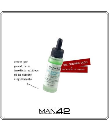  MAN42 PROFESSIONAL HAIR BEARD Man 42 Eye Contour Gel with Cannabis Extracts Retinol and Lactic Acid 30 ml - Buy Online on GoSupps.com