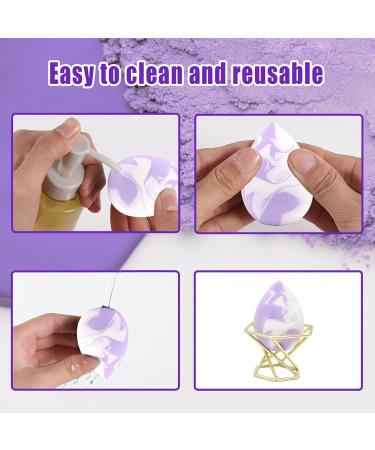 Sponge Powder Puff - Makeup Beauty Sponge Holder Face Puff | Soft Powder Puff for Dry and Wet Use Multi-purpose Makeup Puff Beauty Blenders Set for Powder Concealer Isolation - Buy Online on GoSupps.com