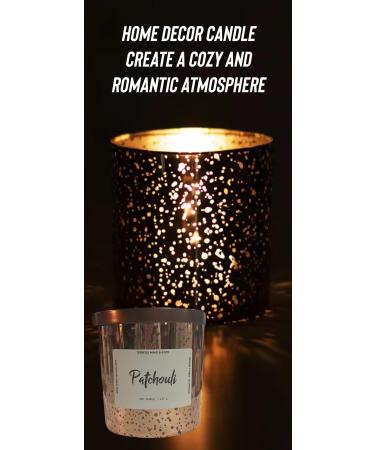 Patchouli Scented Candle - Soy Candle 45 Hour Plus Burn Time - Aromatherapy Candle for Men Women - Housewarming Gift All Natural Relaxing Aromatherapy Candles