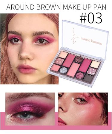 12 Color Matte Eyeshadow Palette Glitter Eye Shadow Long Lasting Make up with Sweat Resistance Multifunctional for Leisure Parties Weddings Goforwealth - Buy Online on GoSupps.com