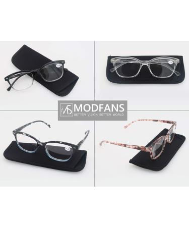 Buy MODFANS Women Reading Glasses 2.0 - 4 Stylish Pairs with Comfort Spring Hinges & Pouch | Fashionable Ladies Readers Mix Colors - Buy Online on GoSupps.com