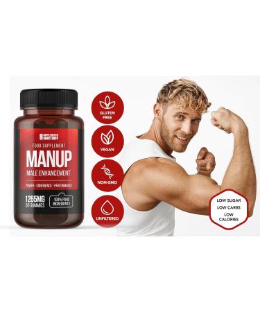 ManUp Male Gummies ManUp Advanced Strength and Overall Healthy Lifestyle Support Supplement Gummy ManUp Maximum Performance and Confidence Supplement Formula Reviews (60 Gummies) - Buy Online on GoSupps.com