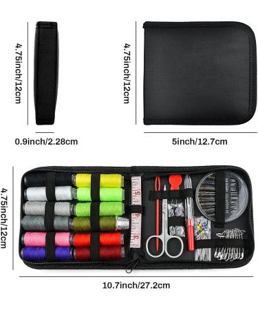 Sewing Kit 74 Pcs - Portable Mini Sewing Accessories Set with 12 Color Thread, Tape Measure, Needles, Scissors - Ideal for Home and Travel - Buy Online on GoSupps.com