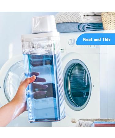 Airtight Detergent Dispenser with Measuring Cup Laundry Detergent Washing Powder Storage Box Washing Powder Container Storage Bucket Detergent Box for Soft Washer (1900 ml) - Buy Online on GoSupps.com