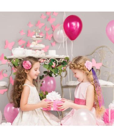 Colorful 8-Piece Hair Strands Set | 40 cm Twist Braid Extensions | Stylish Braiding Rubber Bands for Girls & Women - 4 Vibrant Colors - Buy Online on GoSupps.com