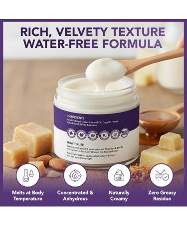 Intimate Rose Whipped Beef Tallow for Skin, Face & Body - Doctor Recommended 100% Grass Fed Balm with Organic Honey & Calendula - Natural Moisturizer for Dry Sensitive Skin - Unscented, 2oz. - Buy Online on GoSupps.com