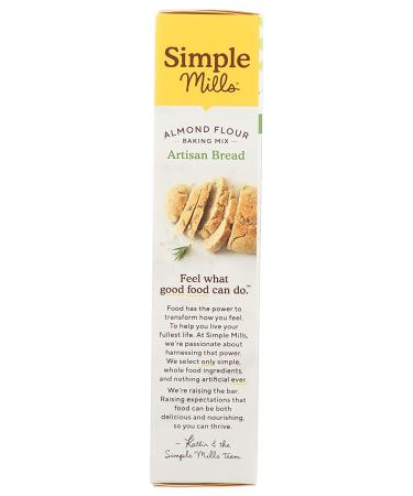 Simple Mills Almond Flour Artisan Bread Mix - Gluten Free & Paleo Friendly, 10.4 oz - Buy Online on GoSupps.com