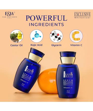 Fair & White Exclusive Vitamin C Serum 30ml Skin Brightening Serum for Radiant Skin | International Shipping - Buy Online on GoSupps.com