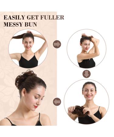 Buy BARSDAR Haar Pirt Dott Hair Teld Extension - Wavy Unordered Bun Ponytail for Women | 40g Strawberry Blonde & Blonde | International Shipping Available - Buy Online on GoSupps.com