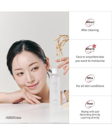 NATURECLASS R4 Hydrating Rice Toner Glass Skin Toner for Face Deep Moisturizing Rice Water Hyaluronic Acid Squalane Korean Skin Care Fragrance Free Sensitive Skin 6.76 fl oz - Buy Online on GoSupps.com