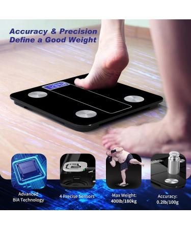 Smart Body Fat Scale BMI Digital Bathroom Wireless Scales - 400lb Capacity - Buy Online on GoSupps.com