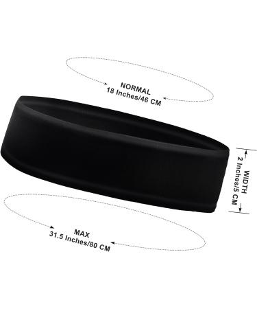 IPOW Sports Headband - Anti-Slip Welding Strap for Men & Women | Perfect for Tennis Running Crossfit & Fitness - 2 Pack Black - Buy Online on GoSupps.com