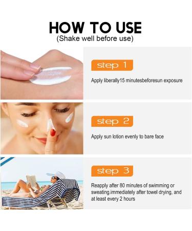 150ml Sunscreen Spf 50+ 150ml Sun Cream For High Sun Protection Invisible Fluid Suncream Very Water+Sweat Resistant Sunblock Brown Spot Reduction Face Sunscreen Sensitive Skin Sun Cream - Buy Online on GoSupps.com