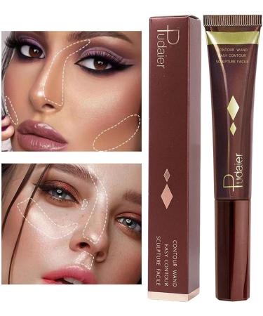 Contours Beauty Wand | Long Lasting Contours Stick with Cushion Applicator Liquid Contours Stick Blendable Waterproof Body Face Contouring Makeup Sritob 02 - Buy Online on GoSupps.com