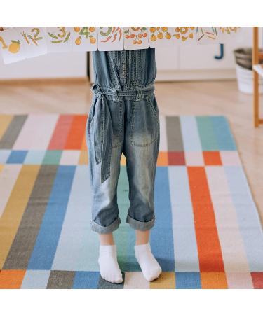 BOOPH 12 Pairs Kids Ankle Socks | Boys Girls Low Cut Half Cushion Athletic Socks | Multi1 | 6-8 Years - Buy Online on GoSupps.com