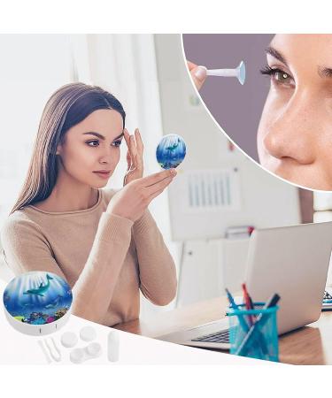 Buy Cartoon Underwater World Dolphins Coral Contact Lens Case - Portable Travel Box with Mirror - Buy Online on GoSupps.com