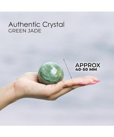 Green Jade Stone Crystal Spheres - Meditation Decor & Altar Supplies - Buy Online on GoSupps.com