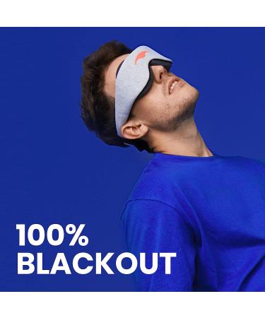 Manta Sleep Mask - 100% Light Blocking Eye Mask - Comfortable & Adjustable - Gray - 1 Count - Buy Online on GoSupps.com