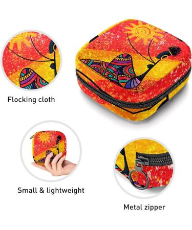 GIAPB Period Bag - African Tribal Woman Print, Sanitary Napkin Storage & Travel Makeup Pouch - Buy Online on GoSupps.com