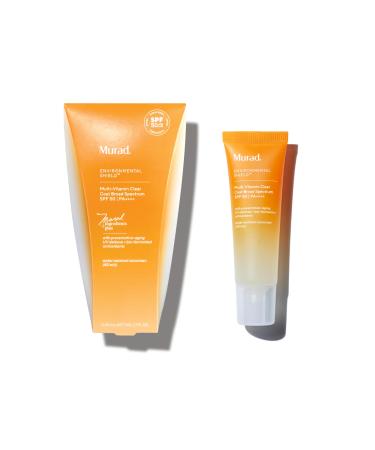 Murad Multi-Vitamin Clear Coat Sunscreen SPF 50 Lightweight Broad-Spectrum SPF with Vitamins C-F Bio-Fermented Clary Sage and Chia Seed Nourishes Skin with No White Cast 1.7 Fl Oz
