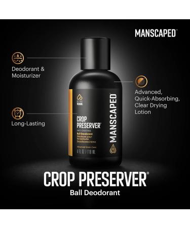 MANSCAPED The Crop Preserver Men's Ball Deodorant Male Care Hygiene Moisturizer Anti-Chafing Groin Protection with Cooling Aloe Vera 4oz (2-Pack) 4 Fl Oz (Pack of 2) - Buy Online on GoSupps.com