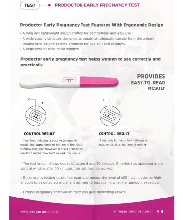 Prodoctor Early Pregnancy Tests Pack of 3 - Home Kit One Step Tests - 99.8% Accuracy - Super Sensitive - Same Day Results - Buy Online on GoSupps.com