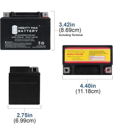 Mighty Max Battery YTX4L-BS SLA Replacement for Scooters & Lawnmowers - Durable High-Performance International Shipping Available - Buy Online on GoSupps.com