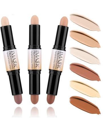 CCbeauty Contour Stick  3pcs Dual-ended Wonder Stick Cream Highlight & Contour Makeup Kit  Bronzer and Highlighter Sticks Set for Face Contouring Shaping Makeup  Long Lasting & Waterproof - All Skin - Buy Online on GoSupps.com