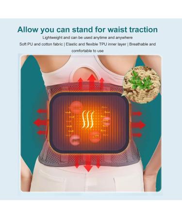 Hztyyier Inflatable Lumbar Traction Belt - Soft Cotton Decompression Support for Men 29 Gas Columns Khaki Color - Buy Online on GoSupps.com