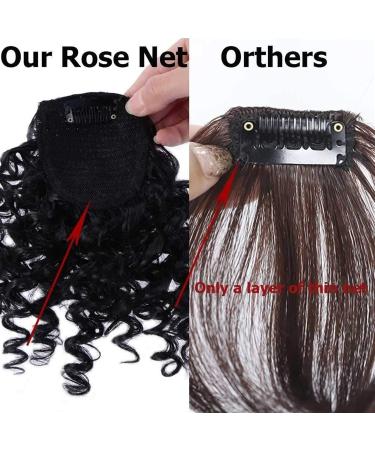 Bangs Hair Clip Synthetic Fringe Curly Bangs Clips in Hairpieces Short Afro Curly Bangs Heat Resistant Soft Thick Front Fringe Hair Pieces Hair Extensions for Women Bangs Clip in Hair (Color : B Si 6inches B - Buy Online on GoSupps.com