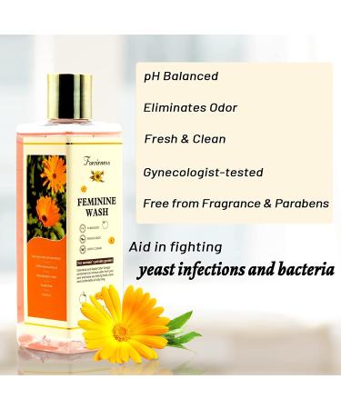 forvirness Natural Feminine Wash for Sensitive Skin - pH Balanced Vaginal Wash with Calendula & Apple Cider Vinegar - Gynecologist Tested - 8.5 fl.oz - Buy Online on GoSupps.com