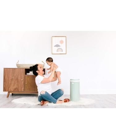 Ubbi Steel Trap Diaper Pail - Award-Winning Bagless Modern Design in Sage Green - Must-Have for Eco-Friendly Parenting - Buy Online on GoSupps.com