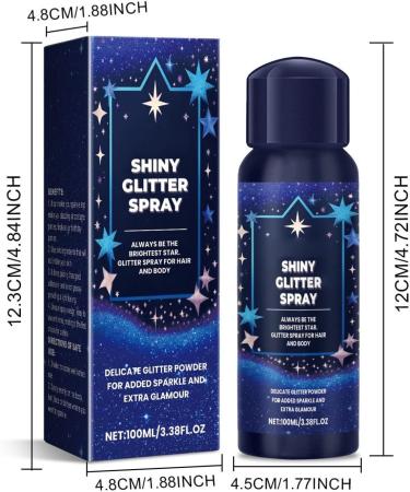 Body Glitter Spray - Dark Blue Shimmer for Hair & Body | Perfect for Stage Festivals & Prom | 3.38 Fl Oz - Buy Online on GoSupps.com